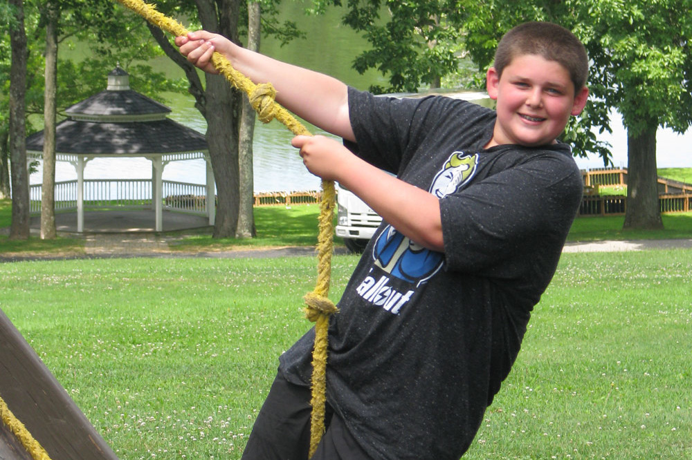 boy at weight loss camp